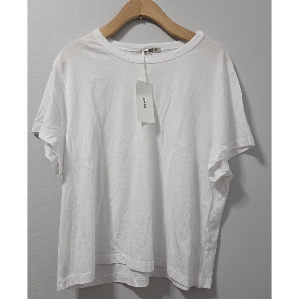 NWT Buck Mason White Pima Boxy Crew Tee Made in USA XL Minimalist Classic Read